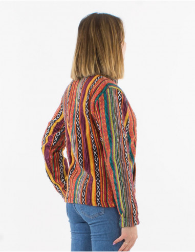 Veste Coton Zip Doublee Polaire Gueri A