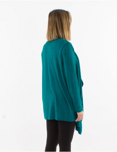 Knitted 74% rayon 21% polyester 5% elastane jacket