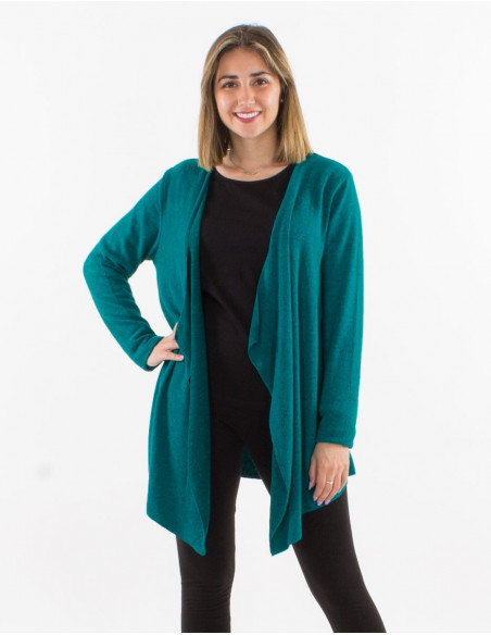 Knitted 74% rayon 21% polyester 5% elastane jacket