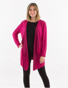 Veste maille 74% viscose 21% polyester 5% élasthanne 2