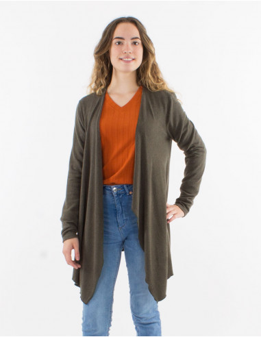 Knitted 74% rayon 21% polyester 5% elastane jacket