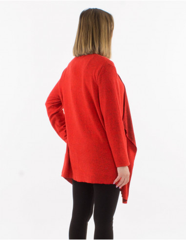 Knitted 74% rayon 21% polyester 5% elastane jacket