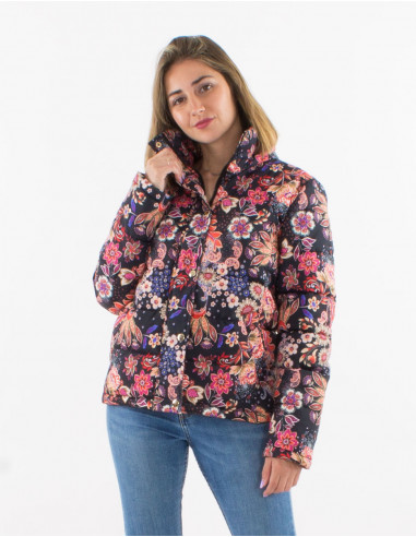 Veste matelassée polyester imprimé midnight