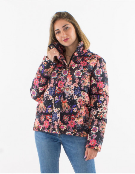 Veste matelassée polyester imprimé midnight