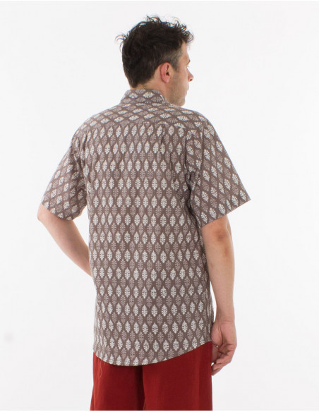 Chemise homme coton léger manches courtes