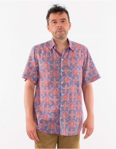 Chemise homme coton léger manches courtes