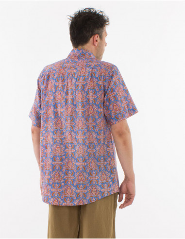 Chemise homme coton léger manches courtes