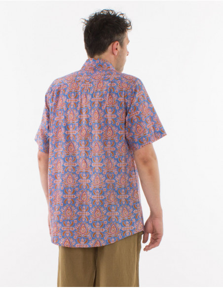 Chemise homme coton léger manches courtes