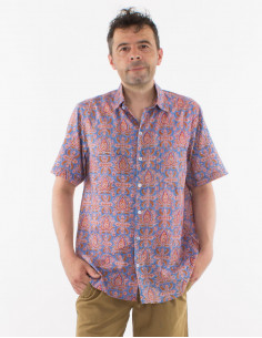 Chemise homme coton léger manches courtes 2