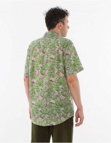 Chemise homme coton léger manches courtes