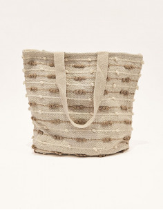 Sac coton macramé avec doublure 45X45CM 2