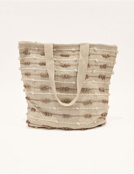Sac coton macramé avec doublure 45X45CM