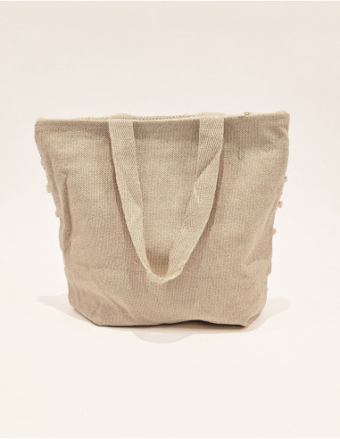 Sac coton macramé avec doublure 45X45CM