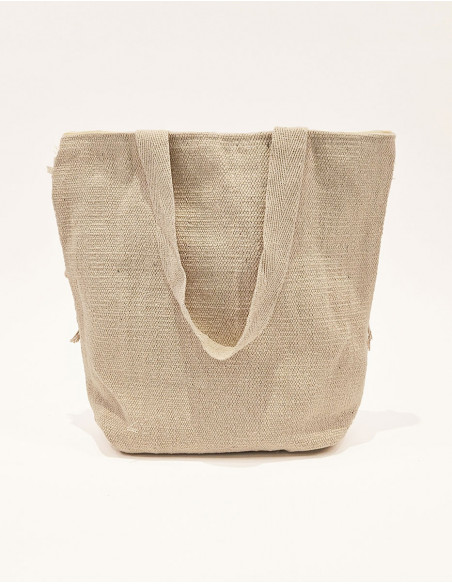 Macramé cotton bag with lining 45X45CM