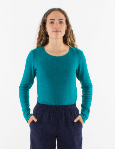 Knitted Sweater 74% Viscose 21% Polyester 5% Elasthanne