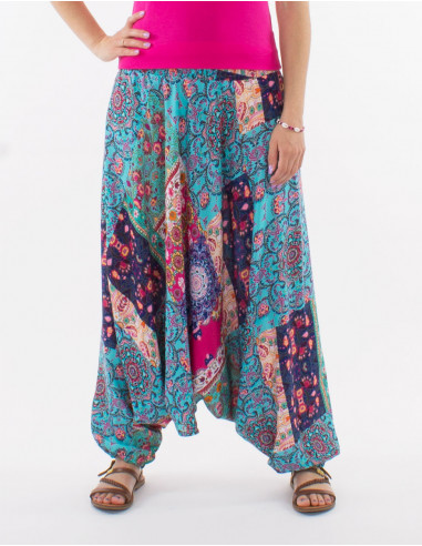 Sarouel polyester 3 en 1 imprimé Sari patch