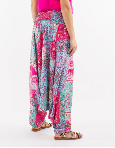 Sarouel polyester 3 en 1 imprimé Sari patch