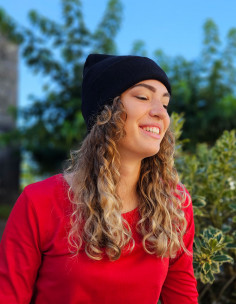 Plain acrylic knit hat 2