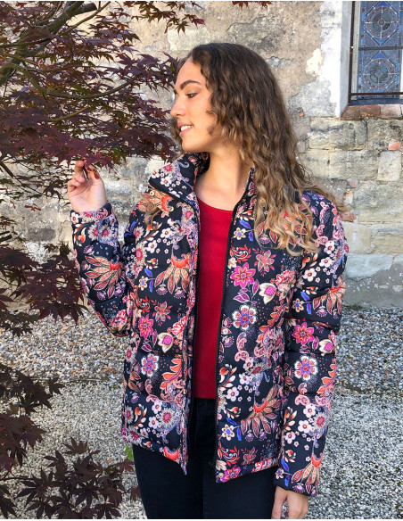 Veste matelassée polyester imprimé midnight