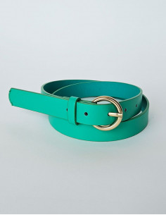 Ceinture polyuréthane unie boucle métal 2