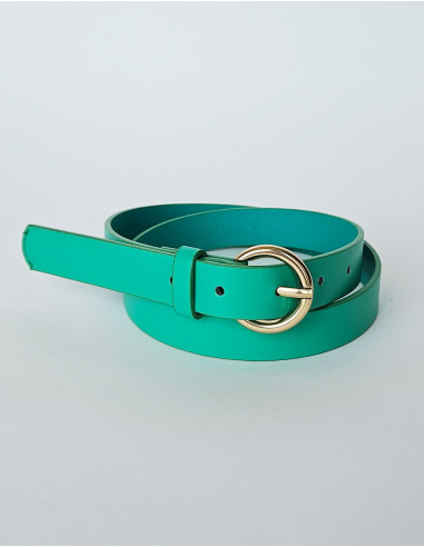 Plain polyurethane belt with metal buckle