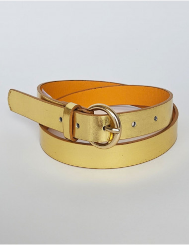 Plain polyurethane belt with metal buckle