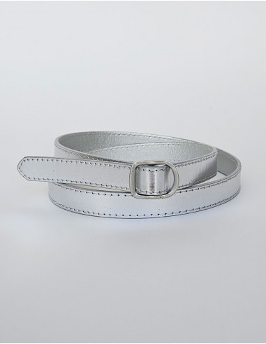 Plain polyurethane belt with metal buckle