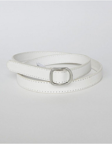 Plain polyurethane belt with metal buckle