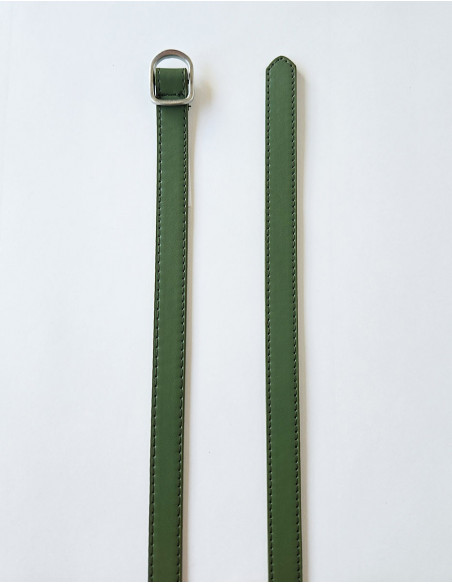 Ceinture polyuréthane unie boucle métal