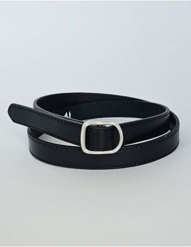 Plain polyurethane belt with metal buckle