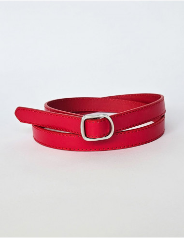 Plain polyurethane belt with metal buckle