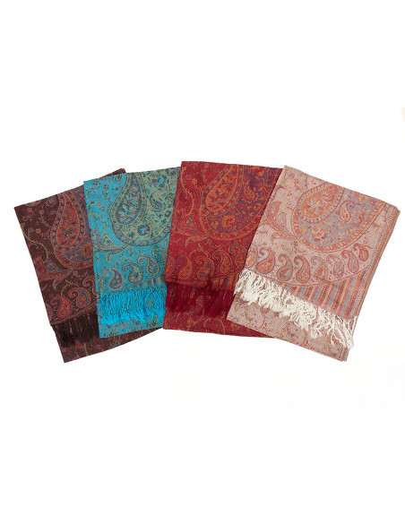 Pack de 10 foulards 55% viscose 45% polyester