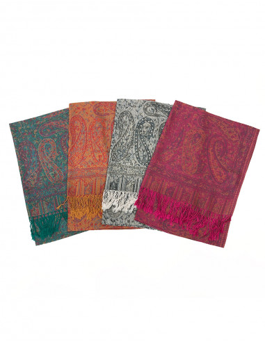 Pack de 10 foulards 55% viscose 45% polyester