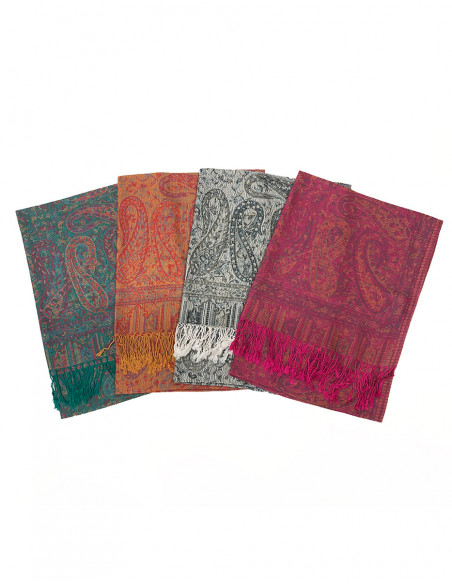 Pack de 10 foulards 55% viscose 45% polyester