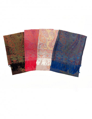 Pack of 10 scarves 55% viscose 45% polyester