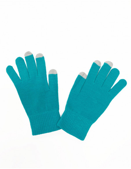 Paire de gants unis tactiles