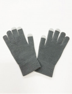 Paire de gants unis tactiles 2