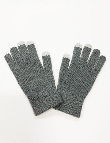 Paire de gants unis tactiles
