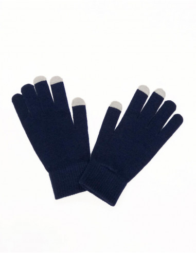 Paire de gants unis tactiles