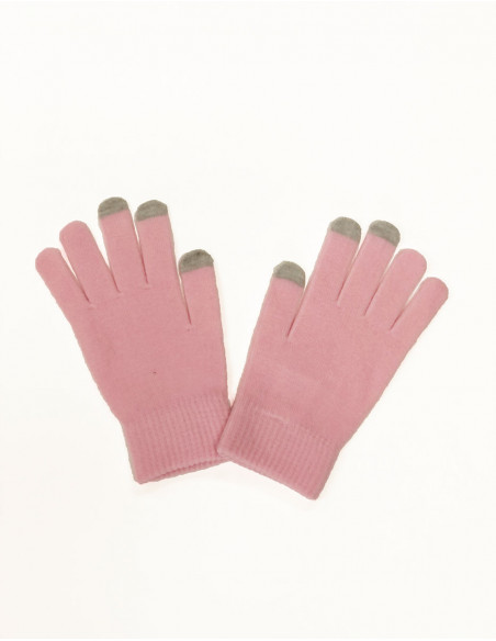 Paire de gants unis tactiles