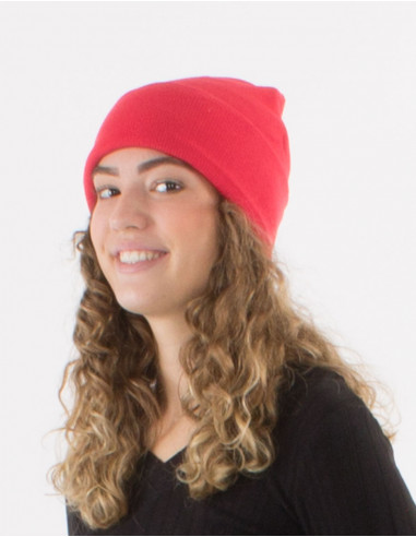 Plain acrylic knit hat