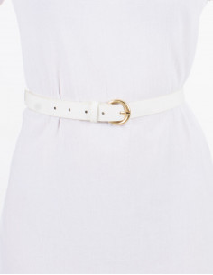 Ceinture polyuréthane unie boucle métal 2