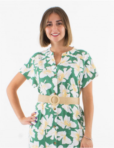 Polypropylene braided belt with round buckle