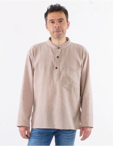 Cotton gent kurta shirt with long sleeves