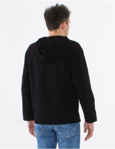 Chemise homme coton avec capuche