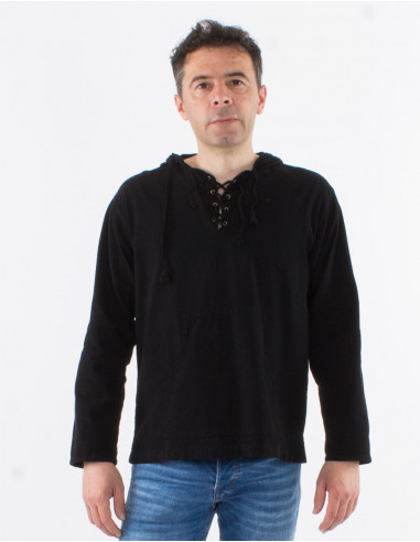 Chemise homme coton avec capuche