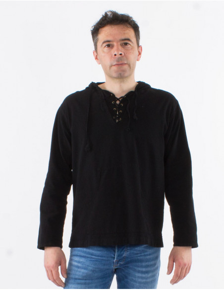 Chemise homme coton avec capuche