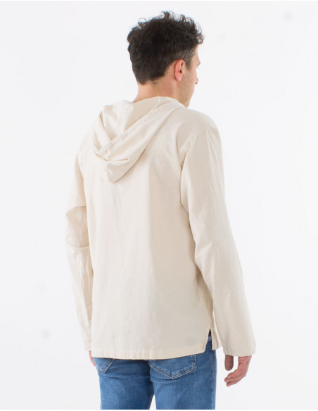 Chemise homme coton avec capuche