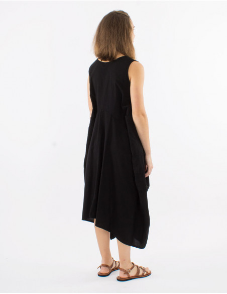 Robe longue coton sw manches courtes