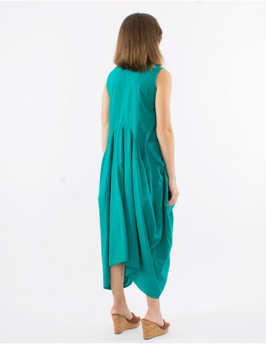 Long cotton sw sleeveless dress